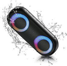 Bluetooth Speaker with Lights,NOTABRICK Portable Speakers Wireless Bluetooth 5.0,30W Loud Stereo Sound,IPX7 Waterproof,Long Playtime,100ft Bluetooth Range (Black)