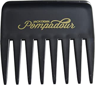 Jack Dean Pompadour Streaker Comb - 4 Colours - Black, Clear, Red or White (Black)