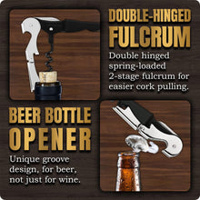 3 in 1 Bottle Opener,Corkscrew Wine Opener,Waiters Friend