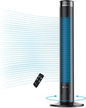 PureMate Tower Fan, 38-inch Oscillating Tower Fan, 3 Cooling Fan Speeds, Large LED Display, 4 Operational Modes, 12-Hour Timer, Portable Floor Bladeless Fan for Bedroom Living Room Office (38", Black)