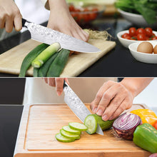 MOSFiATA Chef Knife, Ultra Sharp Kitchen Knife 8 inch, Premier High Carbon German EN1. 4116 Stainless Steel, Full Tang Blade Pro Chopping Cooking Knife with Knife Sharpener Finger Blade Guard Gift Box