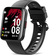 Smart Watch for Men Women, 1.69" Touch Screen Fitness Watch with Sleep Monitor, Heart Rate Monitor, Blood Oxygen, IP68 Waterproof Fitness Tracker 22 Sport Modes, Smartwatch for Android iOS, Black