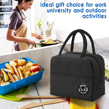 Lunch Bag Insulated Lunch Bags for Women, Thermal Lunch Tote Bags for Men Kids Girls Ladies, Lunch Cool Bag Water-Resistant Thermal Leak-Proof Lunch Organizer for Work, School, Picnic (Full Black)