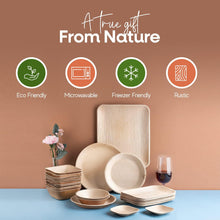 FOOGO Green 25 Disposable Palm Leaf Plates, 10"(25cm) Large Round, Eco Friendly, Biodegradable, compostable Plates, Like Wooden Plates, Paper Plates, for Hot Food, Wedding, Picnic Party Plates