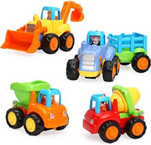 TINOTEEN Baby Toy Car Friction Powered Cars for 1, 2, 3 Years Old Toddler, Push and Go Car Toy Sets for Boys Girls Kids