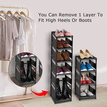 esonstyle 10 Tier Shoe Rack Metal Narrow Shoe Rack For 10 Pairs Tall Shoe Rack Space Saving Shoe Organizer for Living Room Entryway Hallway and Cloakroom