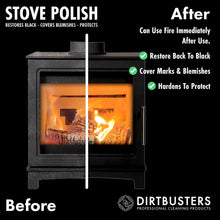 Dirtbusters Stove Polish for Log Burners & Grates Restore to Black, Non Toxic Alternative to Stove Paint (250ml)