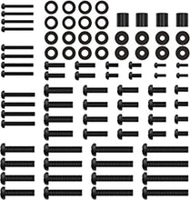 Perlegear Universal VESA screw set for TVs up to 80 inches, contains M4 M5 M6 M8 TV screws, washers and spacers, fastening material for TV wall bracket, TV screws, black – PGUHP2-E