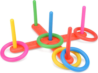 Toyrific Quoits Set, Plastic Ring Toss Game for Kids, Outdoor Games Set