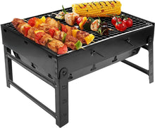 LaDonna Portable BBQ Camping Accessories with Folding BBQ Desk  BBQ Accessories Picnic Set  Garden Small Mini Table Top Fire Pit Camping Grill Rack for Outdoor, Camping Cooking Set Barbecues
