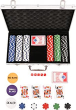 M.Y Texas Hold'em Poker Set - 300 Piece Set in Aluminium Case with 11.5g Heavyweight Poker Chips 2 Decks of Playing Cards Dealer Big Blind and Small Blind Buttons and 5 Dice