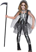 amscan Girls Skeleton Reaper Halloween Fancy Dress Costume