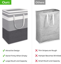 75L Large Laundry Basket Bag-Waterproof, Freestanding Laundry Hamper-Collapsible Tall Laundry Basket with Extended Handles for Clothes Toys in The Dorm and FamilyGradient Grey