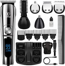 Ceenwes Beard Trimmer Hair Clippers Professional Mens Grooming Kit Cordless Waterproof Nose Trimmer Body Gifts for Men