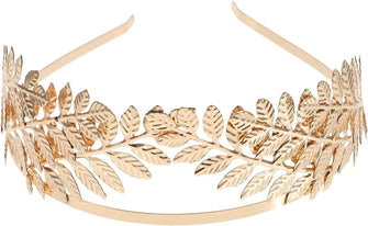 minkissy Leaves Headband Greek Crown Goddess Headdress Roman Headpiece Cosplay Hair Accessories For Women Girls Golden