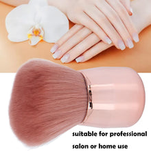 Big Round Head Nail Art Brush, Soft Bristles Small Nail Power Multi Purpose Portable Cleaning Remover Makeup Brush for Powder Liquid Cream Buffing Stippling Makeup Tools