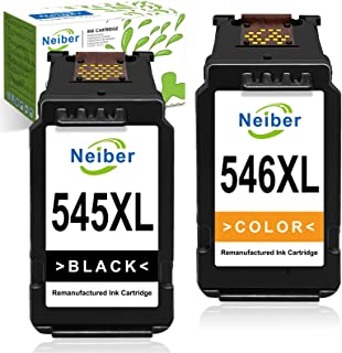 545 546 Ink Cartridges, Neiber Printer Ink 545 546 Replacement for Canon 545 546 Ink Cartridges, PG-545 Black CL-546 Colour, for Pixma MX495, TR4550 TR4551, TS3350 TS3150, iP2850 MG3050 MG2500 MG2550s