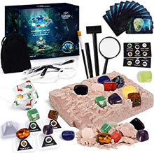 Lehoo Castle Gemstone Dig Kit, Dig up 12 Real Gemstones for Kids with Excavation Kit, Gem Digging Kit for Kids with Mining Tools, STEM Science Educational Toys, Gift for Boys Girls