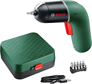 Bosch Home and Garden Cordless Screwdriver IXO (6th Generation, green, variable SPEED CONTROL, rechargeable with micro USB-cable, in storage case)