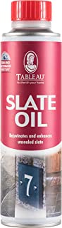 Tableau Slate Oil, Rejuvenating Oil for Use on Any Unsealed Slate to Quickly Restore Natural Beauty, Clear. 250ml