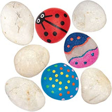 Baker Ross AT759 White Painting Stones - Pack of 20, Pebbles for Painting, Great Painting Kit for Kids with White Decorative Stones and Pebbles for Crafts