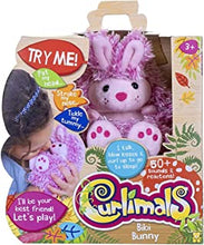 Curlimals Bibi The Bunny Interactive Rabbit Soft Toy With Over 50 Sounds And Reactions Responds To Touch Cuddly Fun Woodland Animal Gift For Girls and Boys Age 3 Years + , Pink