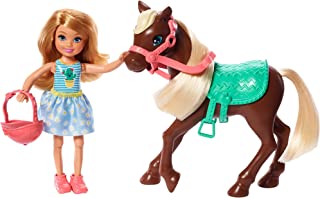 Barbie Club Chelsea Doll and Horse, 6-Inch Blonde, Wearing Fashion and Accessories, Gift for 3 to 7 Year Olds, GHV78