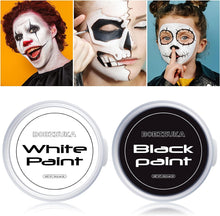 BOBISUKA Halloween Cosplay SFX Makeup Black + White Face Body Paint Special Effects Makeup Kit Dress Up Non Toxic Face Painting Kits for Adult Full Coverage Facepaint Fx Make Up