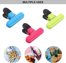 Food Bag Clips for Food Storage Set of 9 Food Clips Kitchen Storage Clip Seal Clips,Sturdy,Airtight,Reusable 3 Colours Convenient for keeping food fresh - Ideal for Home, Kitchen,Travel,Camping