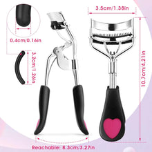 WLLHYF New Eyelash Curler Stainless Steel with Brush False lash Curly Makeup Tool High-Quality Beauty Eyelash Comb Apply for Women and Girls Lashes Curls