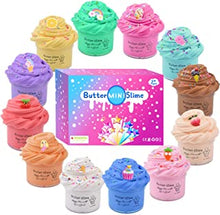 Fluffy Slime Kit -12 Pack Butter Slime Kits,Include Rainbow Unicorn and Fruit Slime,Super Soft and Non-Sticky,Stress Relief Slime Putty Toy for Girls Boys