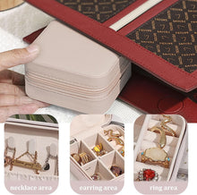 FuninCrea Jewellery Box for Women, Mini PU Leather Travel Jewelry Storage Case with 3pcs Silver Cloth for Rings Earrings Necklace, Portable Jewellery Box Organizer for Girl, Wife, Mother (pink)