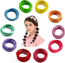 100 PCS Elastic Hair Ties for Thin Hair,10 colours Ponytail Holders,Multi-color Rubber Hair Bands Gentle Elastics Colourful Accessories for girls