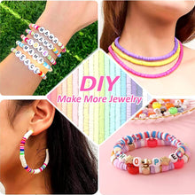 6100+ PCS Clay Beads Kit,Clay Flat Beads Polymer Clay Beads 24 Colours Round Clay Beads, Bracelet Making Kit with Alloy Pendant, Beads Bracelet String for DIY Bracelet Necklaces Jewelry Making Kit