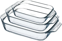 Pyrex 8023510 Set of 3 Borosilicate Glass Oven Plates  Extreme Resistance  Made in France