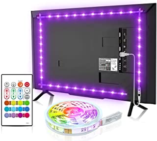 TV LED Backlights, 2.5m Led Strip Light for 32-58 inch, 8.2ft USB TV Bias Lighting with Remote, Bason 5050 RGB Strip Light for TV, PC Monitor, Computer Amdient Lighting