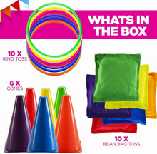PREXTEX PREMIUM GARDEN GAMES SET  Kids Bean Bag Toss Game Set - Classic Carnival Throwing Games for Sports Day Kit, Party Bags, and Obstacle Course Kids Fun!