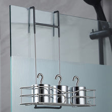 Cooeco Shower Caddy Hanging - Rustproof Shower Hanging Shelf Shower Storage Stainless Steel Shower Organizer Bathroom Shampoo Holder Hanging over the Door with 2 Hooks