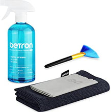 Betron TV Screen Cleaner including Microfibre Clothes and Dust Brush for LED, HDTVs, PC monitors, E-Readers, Tablets, Laptops, Smartphone, HD Displays, Camera Lenses, 500ml