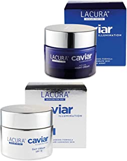 LACURA CAVIAR 50ml DAY CREAM + 50ml NIGHT CREAM SET ANTI AGEING SKINCARE