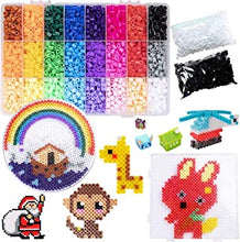 Fuse Beads Kit in 24 Colors Fusion Beads 7200pcs, 5mm DIY Art Craft Toys Iron Beads for Kids, Bead Melting Craft Kit