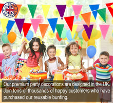 Premium Reusable Bunting Banner - Bunting Outdoor Waterproof - As Seen on TV - Polyester Fabric Bunting - Outdoor Party Decorations, Garden Bunting,Festival/Birthday Decoration (46ft,42 Large Flags)