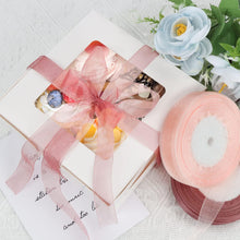 2 Rolls of Organza Ribbon, Clear Chiffon Ribbon, 20mm x 45m Each, for DIY Crafts, Ribbons for Gift Wrapping, Birthday Party Ribbon Decoration (Pink Ribbon)