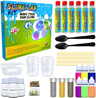 Desire Deluxe Slime Making Kit DIY Factory Complete Games Set Toys Science for Kids Age 4 5 6 7 8 9 Year Old Slime Lab Activator Ingredient Educational Learning Activity Toy for Boys and Girls Present