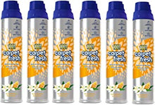 1001 Carpet Fresh Spring Blossom & Mandarin Fragrance – Quick drying, For use On Carpet Rug Upholstery Freshening Foam Pet Odour Remover, Pack of 6 300ml Aerosol Spray Can