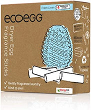 ecoegg Dryer Egg Fragrance Sticks | Refills | Reduces Drying Time | Tumble Dryer Balls replacement | Freshens and Softens Clothes | Hypoallergenic | Fresh Linen | 4 fragrance sticks| Approx 40 Dries