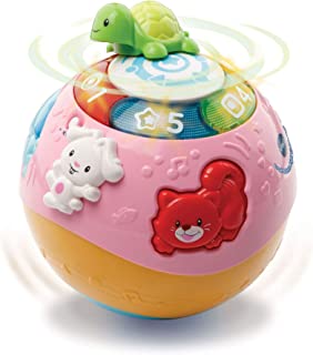 VTech Crawl & Learn Baby Activity Ball, Baby Play Centre, Educational Baby Musical Toy, Sound Toy with Lights, Numbers & Music for Babies & Toddlers From 6 Months+, Boys & Girls , Pink