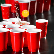 KEPLIN Beer Pong Game - 36pcs Set  Reusable Red Cups and Ping Pong Balls  Fun Adult American Game  Suitable for Bachelor Parties, BBQ, Garden Games, Birthday, Halloween, and Christmas Parties, etc.