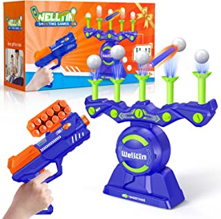 Welltin Hover Shooting Games Toys for 6 7 8 9 10+ Year Old Boys Kids, Nerf Gun Toy with Auto Reset Targets Birthday Christmas Xmas Gifts for 6-12 Year Old Boys Kids Outdoor & Indoor Cool Toy