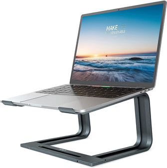 Nulaxy Detachable Laptop Stand for Desk, Ergonomic Laptop Riser Computer Stand, Portable Laptop Holder with Heat Dissipation, Anti-Slip Design, Aluminum Laptop Riser for All Laptops 10-15.6 Inches